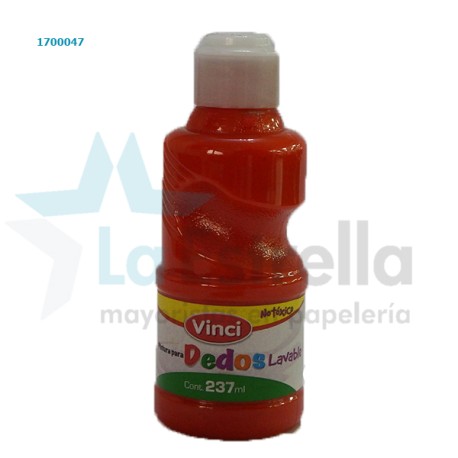 PINTURA DIGITAL VINCI LAVABLE NARANJA 237 ML /6