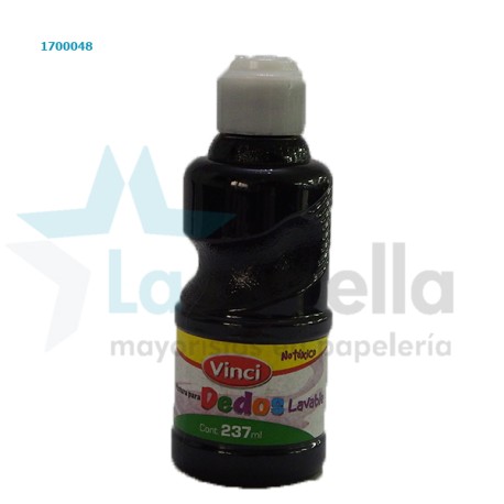 PINTURA DIGITAL VINCI LAVABLE NEGRA 237 ML /6