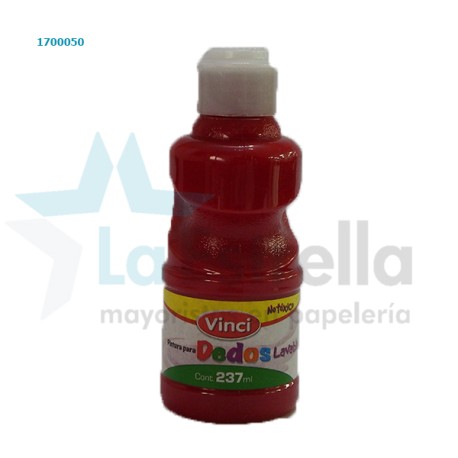 PINTURA DIGITAL VINCI LAVABLE ROJA 237 ML /6