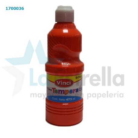 PINTURA P/CARTEL VINCI TEMPERA NARANJA 473 ML /12