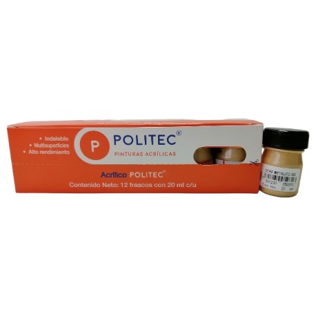 PINTURA POLITEC LINEA 500 METALICOS OCRE C/20 ML 503