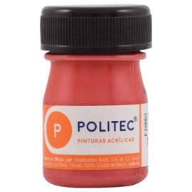 PINTURA POLITEC LINEA 500 METALICOS ROJO C/20 ML 521