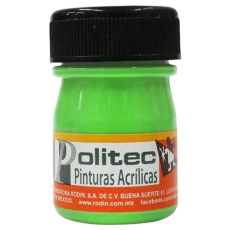 PINTURA POLITEC LINEA 500 METALICOS VERDE C/20 ML 533