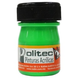 PINTURA POLITEC LINEA 500 METALICOS VERDE HOJA C/20 ML 528