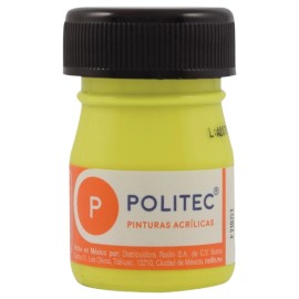 PINTURA POLITEC LINEA 800 FLUORESCENTE AMARILLO C/100 ML 801