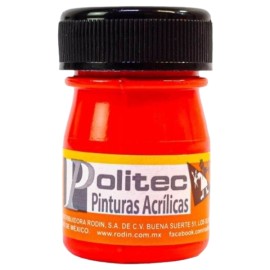 PINTURA POLITEC LINEA 800 FLUORESCENTE ROJO C/100 ML 802