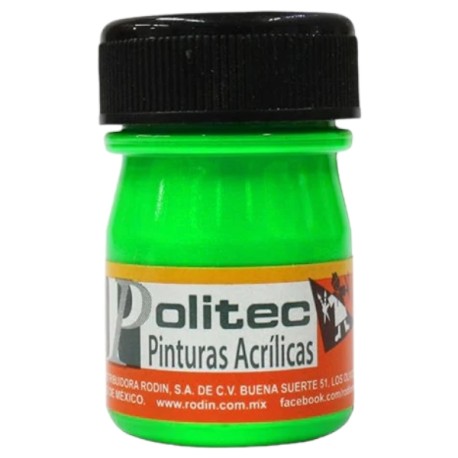 PINTURA POLITEC LINEA 800 FLUORESCENTE VERDE C/100 ML 804