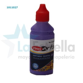 PINTURA TEXTIL VINCI DIAMANTADA VIOLETA 30 ML /48