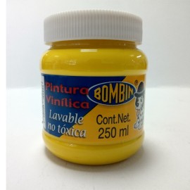 PINTURA VINILICA BOMBIN ESCOLAR 250 ML AMARILLO RODIN 018 /12