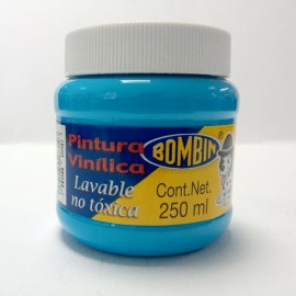 PINTURA VINILICA BOMBIN ESCOLAR 250 ML AZUL CLARO RODIN 013 /12