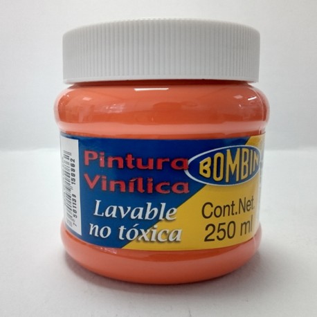 PINTURA VINILICA BOMBIN ESCOLAR 250 ML NARANJA RODIN 008 /12