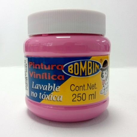 PINTURA VINILICA BOMBIN ESCOLAR 250 ML ROSA RODIN 026 /12