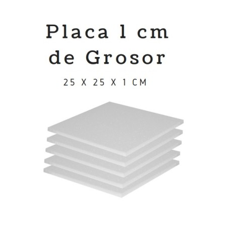 PLACA DE UNICEL DE 25 X 25 1 CM. 118 /400