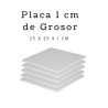 PLACA DE UNICEL DE 25 X 25 1 CM. 118 /400