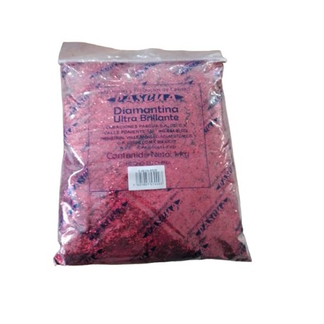 DIAMANTINA 1KG GRUESA ROJO C40 1/12