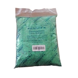 DIAMANTINA 1KG GRUESA VERDE BANDERA C40 1/12