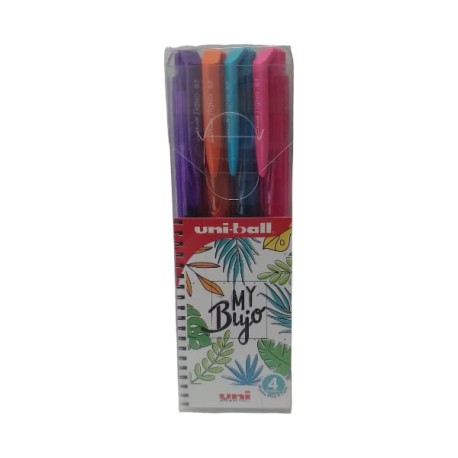 BOLIGRAFO GEL SIGNO CARTERA CON 4 PIEZAS COLORES SURTIDOS  0.7 MM /12