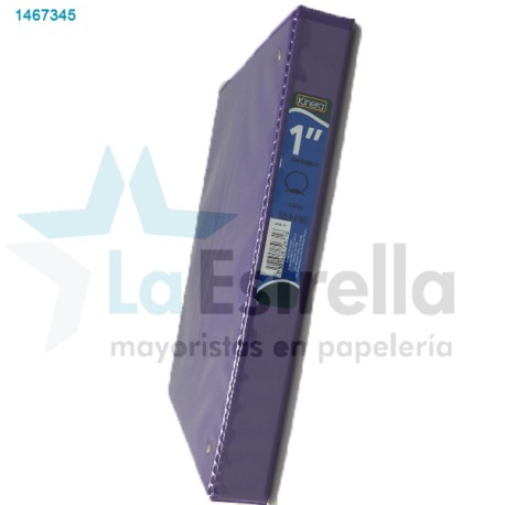 CARPETA T/C KINERA PANORAMA MORADA 1PULG HERRAJE O 9101MO /24