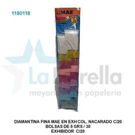 DIAMANTINA FINA MAE EXH COL.NACARADO C/20 BOL. DE 5 GRS MDF-BL205SN /30