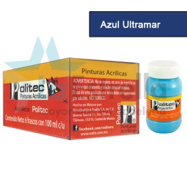 PINTURA ACRIL POLITEC ESC 100 ML AZUL ULTRAMAR 315 /6