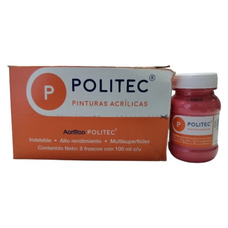 PINTURA ACRIL POLITEC ESC 100 ML CORAL 344   /12