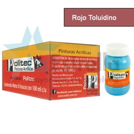 PINTURA ACRIL POLITEC ESC 100 ML ROJO TOLUIDINO 309 /6