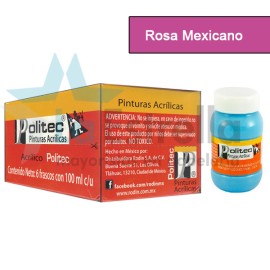 PINTURA ACRIL POLITEC ESC 100 ML ROSA MEXICANO RODIN 337 /6