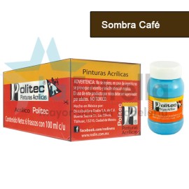 PINTURA ACRIL POLITEC ESC 100 ML SOMBRA CAFE 304 /6