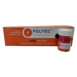 PINTURA ACRIL POLITEC ESC 20 ML CORAL 344   /12