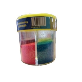 DIAMANTINA FINA PASCUA EN BOTE C/ 6 COLORES FLUORESCENTE 8FRAS6-FLU