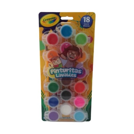 PINTURA CRAYOLA TEMPERA C/18 BOTES 88ML 50004 /6