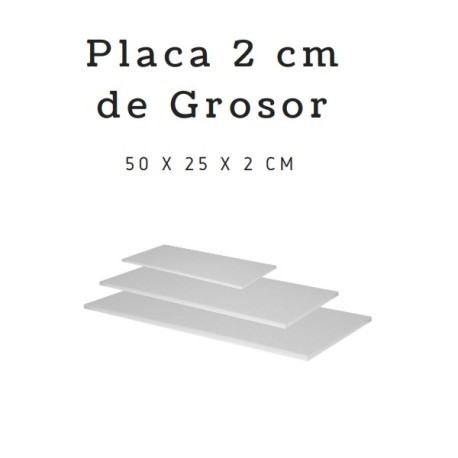 PLACA DE UNICEL DE 50 X 25 2 CM 112 /100