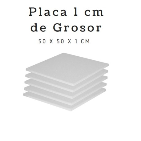 PLACA DE UNICEL DE 50 X 50 1 CM 116 /100