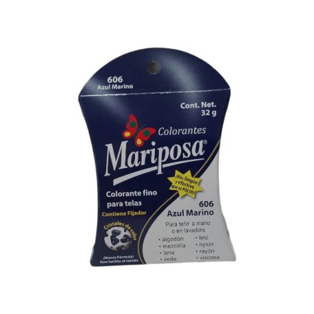 COLORANTE CRISTAL MARIPOSA 32 G AZUL MARINO 606