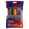 MARCADOR SIGNAL BRUSH PERMANENTE C/8 COLORES SUTIDOS 32108 /12