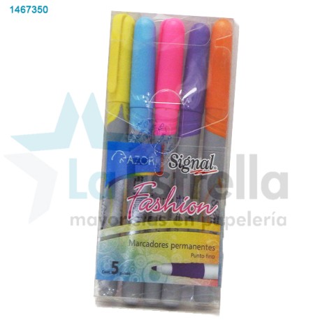 MARCADOR SIGNAL FASHION C/5 COLORES SURTIDOS 30655 / 12