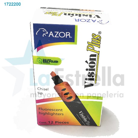 MARCATEXTOS VISION PLUS NARANJA 2600NA /12