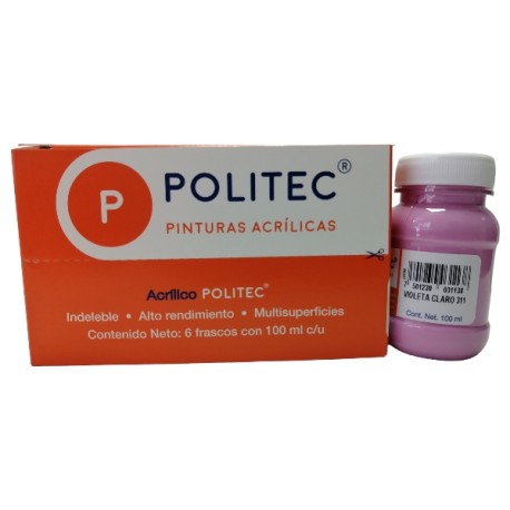 PINTURA ACRIL POLITEC ESC 100 ML VIOLETA CLARO 311   /6