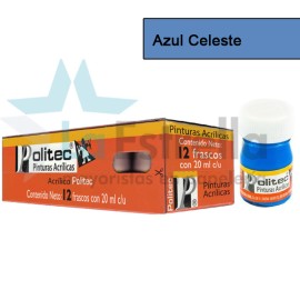 PINTURA ACRIL POLITEC ESC 20 ML AZUL CELESTE RODIN 313 /12