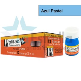 PINTURA ACRIL POLITEC ESC 20 ML AZUL PASTEL RODIN 316 /12