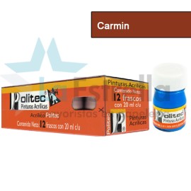 PINTURA ACRIL POLITEC ESC 20 ML CARMIN RODIN 319 /12