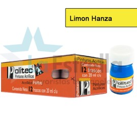 PINTURA ACRIL POLITEC ESC 20 ML LIMON HANZA RODIN 307 /12