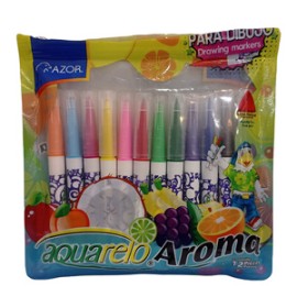 PLUMON AQUARELO CON AROMA C/12 COLORES 2922 /24