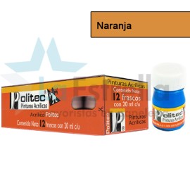 PINTURA ACRIL POLITEC ESC 20 ML NARANJA RODIN 308 /12