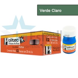 PINTURA ACRIL POLITEC ESC 20 ML VERDE CLARO RODIN 312 /12