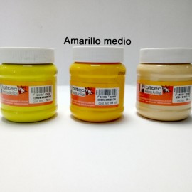 PINTURA ACRIL POLITEC ESC 250 ML AMARILLO MEDIO RODIN 318 /12