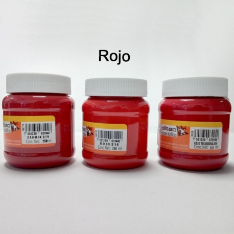 PINTURA ACRIL POLITEC ESC 250 ML ROJO 314 /12