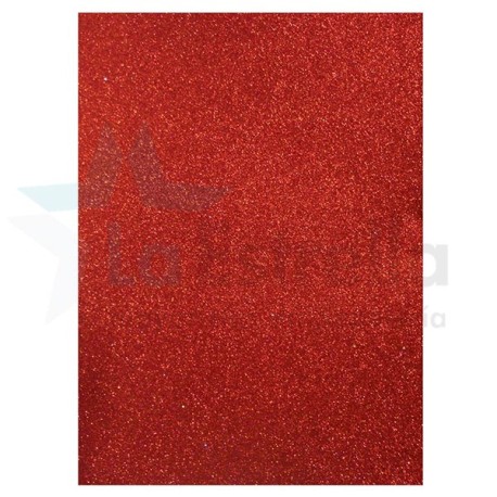 FOAMY EN PLIEGO DIAMANTADO PASCUA ROJO 55 X 43 / 10