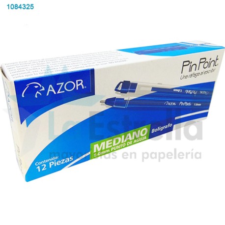 BOLIGRAFO AZOR P/M PIN POINT AZUL 1.00 MM 6830AZ /30