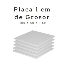 PLACA DE UNICEL DE 100 X 50 1 CM 115 /100